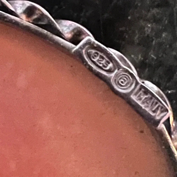 Signed Italy 925 Cameo Brooch/Pendant - Picture 4 of 5